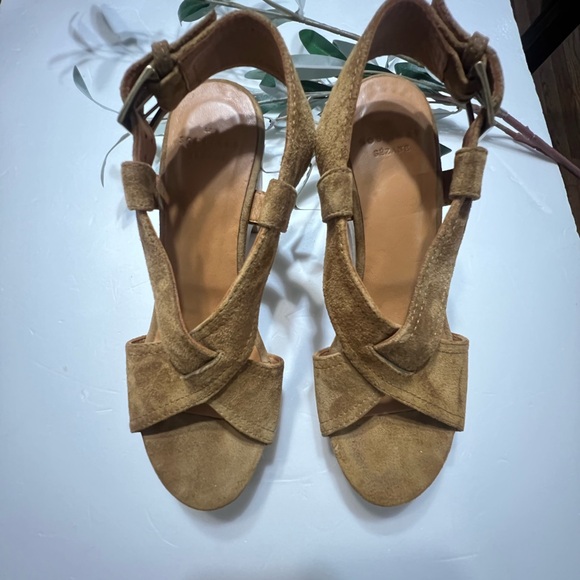 Sezane Brown Suede Women's Sandals - Picture 3 of 8